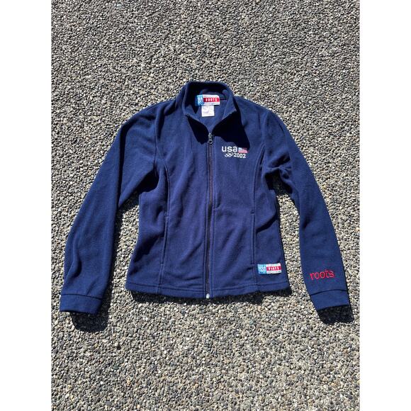 2002 U.S. Olympic team fleece official outfitter XS ROOTS vintage y2k sportswear - Picture 1 of 4
